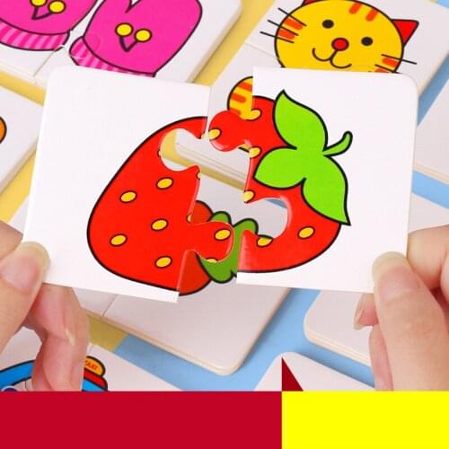 Baby 3D Puzzle Cartoon Matching Animal Traffic Shapes Board Games Word Recognition Card Intelligence Jigsaw Toys for Children