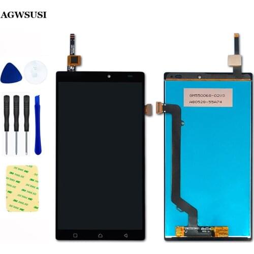 For Lenovo K4 Note A7010 A7010a48 Touch Screen Digitizer Sensor Glass +LCD Display Monitor Module Panel Assembly with Frame