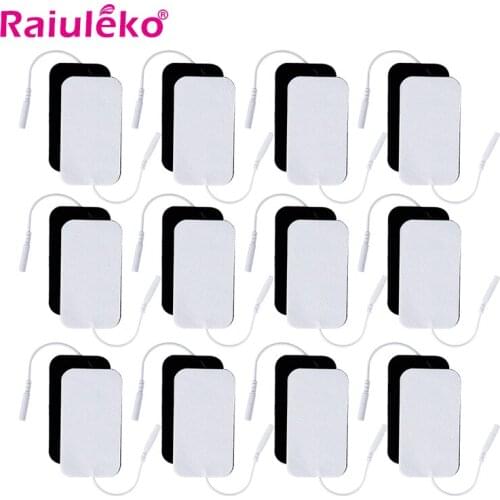 50 Pcs 9x5cm 2mm Plug Reusable Tens Electrodes Electrode Pads for Pulse Digital Physiotherapy Muscle Stimulator Electrodes