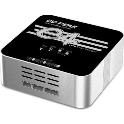 EV-PEAK E4 50W 4A AC Input voltage 100V-240V Fast Balance Charger for 2S-4S LiPo Battery For RC Helicopter Part
