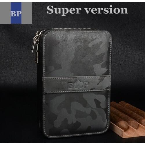 2020 Cohiba Leather Cigar Case Portable humidor Cedar Wood Travel Humidor Humidifier Moisturizing Pack (no lighter no cutter)