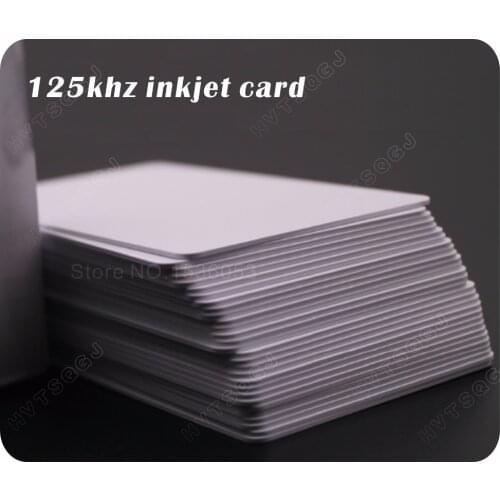 200pcs 125Khz inkjet RFID Access Control System Card With TK4100 Chip Id Inkjet PVC Cards Suit For Epson Canon Printer