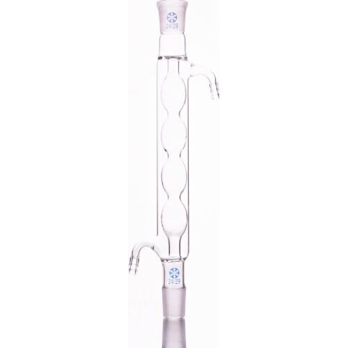 Allihn condenser 600mm/24*2,Condensation length 600mm,Condenser Allihn with bulbed inner tube,standard ground mouth 24/29