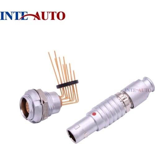 M12 1B series TGG straight plug ZCG socket Elbow PCB Contact push pull Connector,2 3 4 5 6 7 8 10 14 16 Pin with Rohs certified