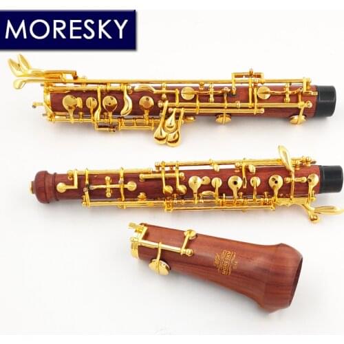 MORESKY Professional C Key Oboe of ebony Semi-automatic Oboe Style Cupronickel Silver-Plated/Gold-plated
