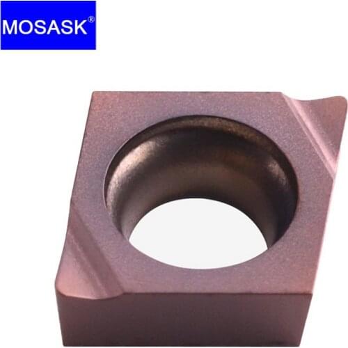 MOSASK 10 PCS CCGT Lathe Tungsten Hard Alloy Stainless Steel Metal Working Finish Machining Precision Grinding Carbide Inserts