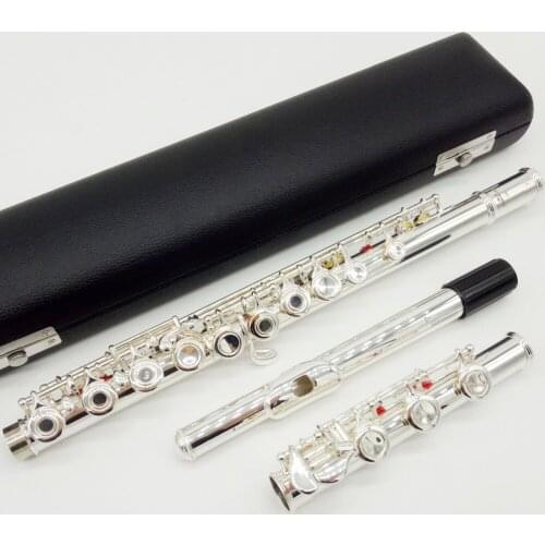Music Fancier Club High Quality Intermediate Standards Flute FL-381 Student Flutes Silver Plated 17 Holes Open Hole With Case