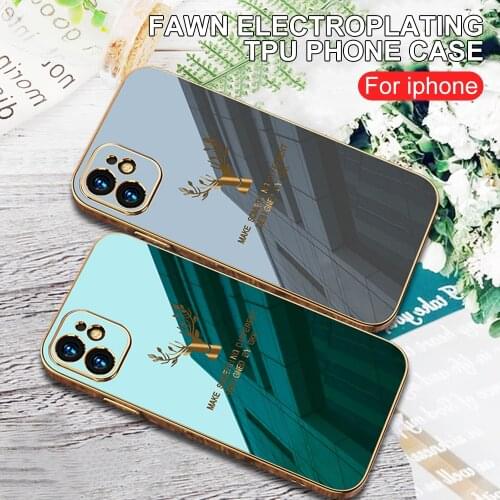 Luxury Pattern Plating Soft Cover Case For iPhone 11 12 Pro Max XS XR X 7 8 Plus 12 Mini SE 2020 Case Anti-knock Protective Caqa