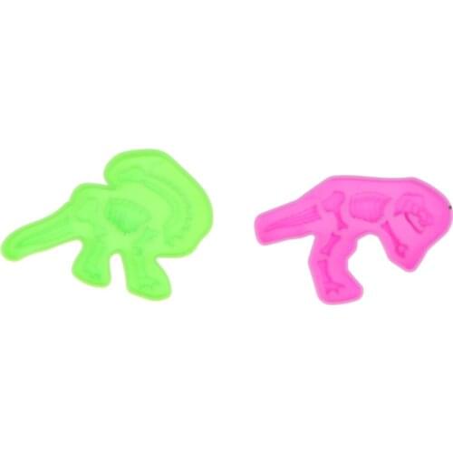 Set Of 4 Plastic Dinosaur Skeleton Sand Molds Beach Sand Box Kids Toy Fun