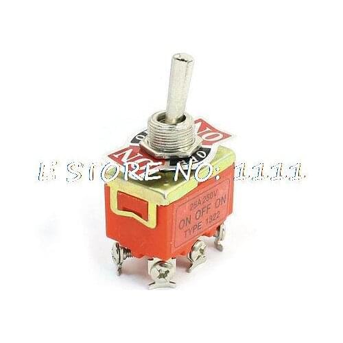 Panel Mount 6 Terminal Wobble Lever DPDT ON-OFF-ON Toggle Switch 250V 15A 1322