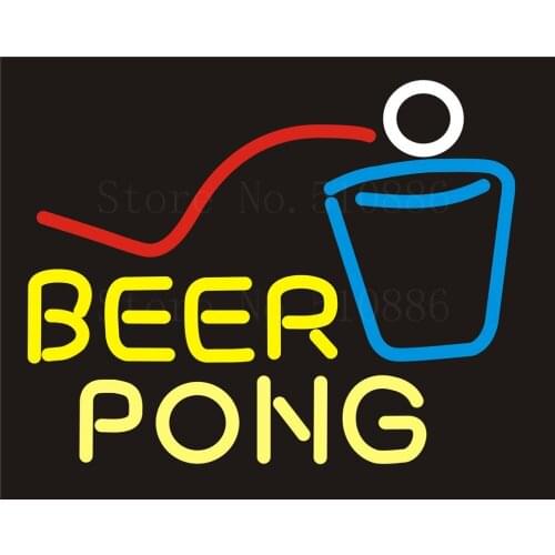 NEON SIGN For Maitini Bar Open Cave Wine&Beer Pong Real GLASS Tube Beer PUB Restaurant Signboard display Shop Light Signs 17*14"