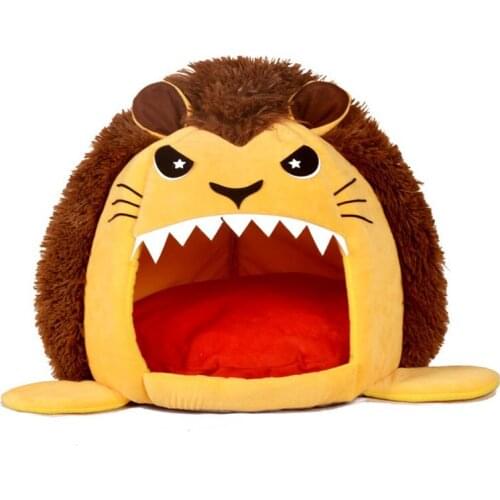 New Cartoon Pet Dog Bed Kennel Winter Warm Cat Kitten Cave House Sponge Padded Puppy Nest Sofa Pet Bed For Small Medium Dogs