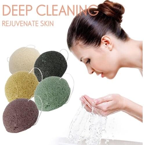 Exfoliator Cleanse Natural Konjac Sponge Face Washing Cleaning Sponge Whitening Deeply Cleansing Pores Puff Facial Care Tools