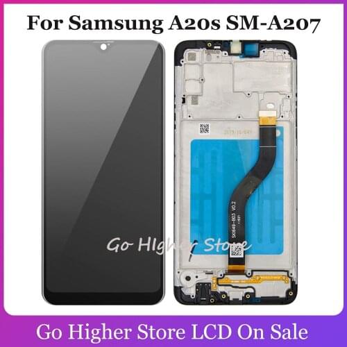 🔥For Samsung A20s SM-A207 A207F/DS A207GN/DS A207M/DS A207U LCD Dispaly Touch Screen Assembly +Frame