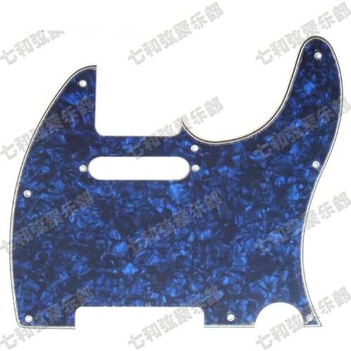 Blue Pearl Celluloid & PVC 3-Ply Electric Guitar Pickguard Scratch Plate with Screws