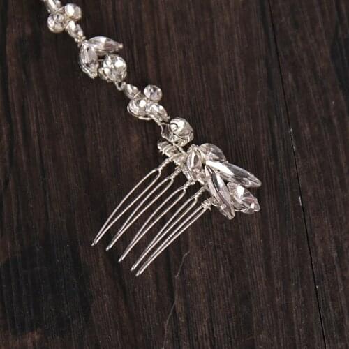 Wedding Hair Comb Decor Rhinestone and Leaf Fashion Elegant Beautiful Accessory for Bride and Bridesmaids BH