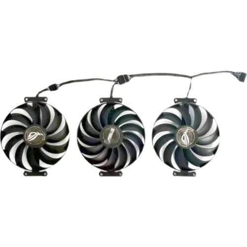 3pcs/Set 7Pin GPU Card Cooler Fans T129215SU PLD09210S12H For ASUS ROG-STRIX-RTX 3060 3070 3080TI 3090Ti Cards As Replacement