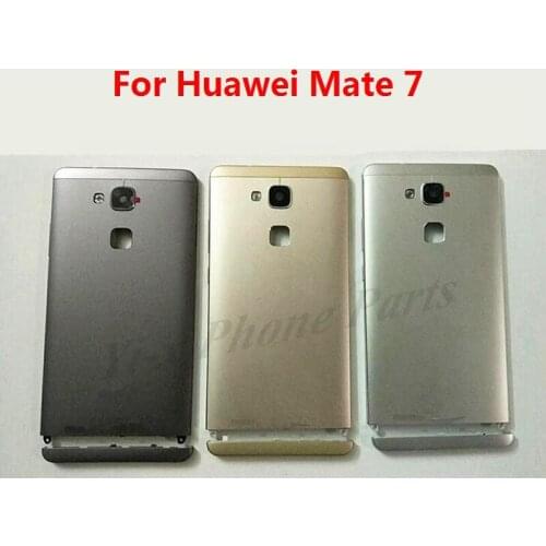 1pcs New Battery Door Back Cover Housing Case For Huawei Mate 7 With Camera Lens+Power Volume Buttons