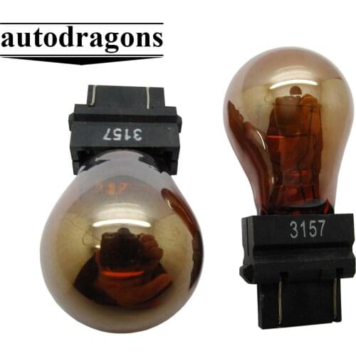 10 pcs high quality PY21W S25 BAU15s 3157 4157 BAY15D Chrome Stealth Silver Amber White Light Bulbs Indicator lamp