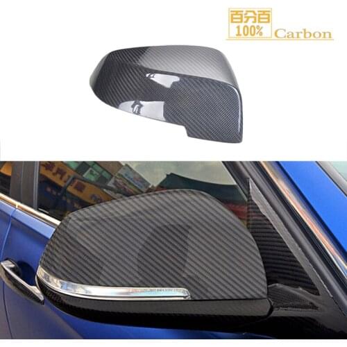 100% Carbon For BMW 4-5 Series 2014 F10 Rear view Mirror Cover Replacement Carbon Fiber