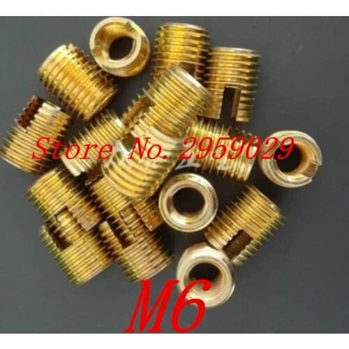 20pcs m6 302 Type Self Tapping insert/Self Tapping Screw Bushing steel with zinc