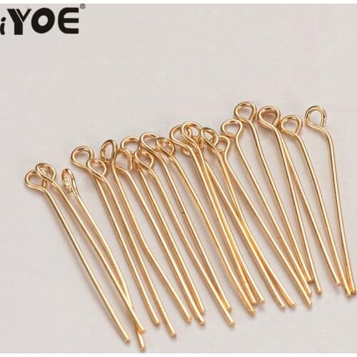 200pcs/Lot Eye Head Pins 16/20/25/30/40/45/50mm Needles Beads Supplies For Jewelry Making Diy Earring Necklace Bracelet Pendant