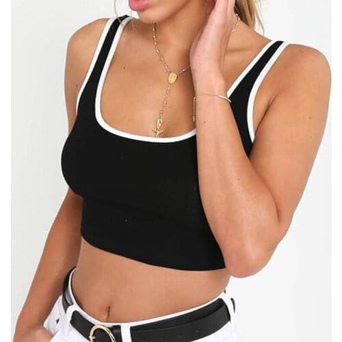 2021 Summer Sports Underwear Short Tank Tops Women Sleeveless Vest Square Neck Slim Fitness Shirt Crop Top Yoga Running Bra