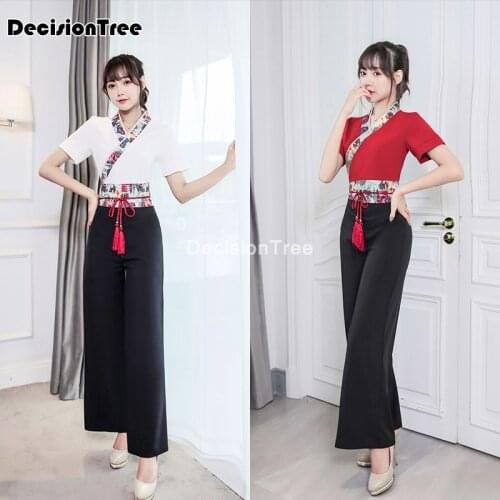 2021 short sleeve beauty uniform women work clothing hotel waiter work clothes sauna foot bath uniforms spa uniforms