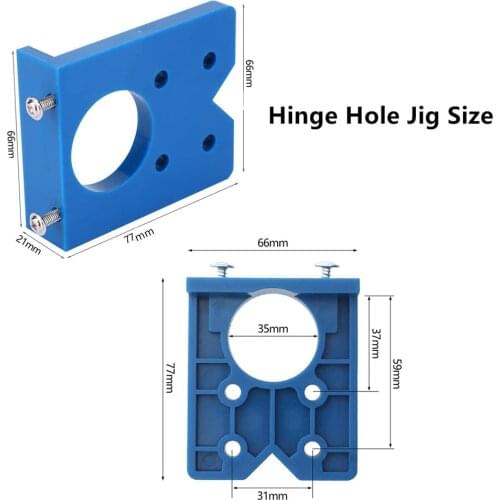 35mm Door Cabinet Guide Locator Strong Toughness Electric Hinge Hole Drilling Jig Conceal Portable Hole Opener Tool
