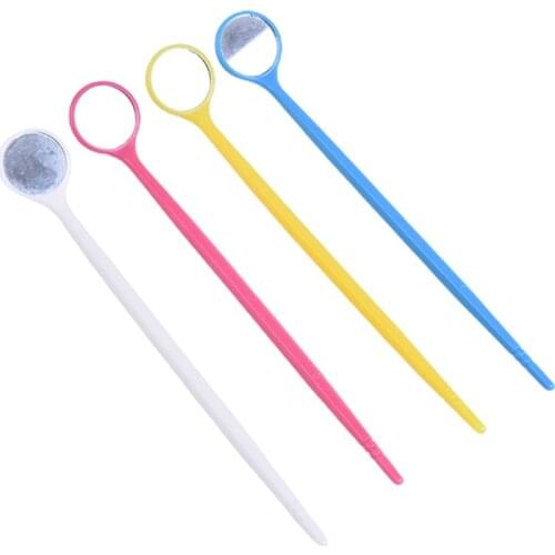 4PCs Colorful Dental Tooth Mirror Cute Cheap Produtos Dentist Tools Plastic Dental Mirror For Oral Care Tooth Cleaning Mouth Kit