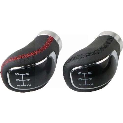 5/6 Speed Black PU Leather Manual Car Gear Shift Knob Stick Shifter With Universal For All Caps Handle 3 Car Lever U4M4