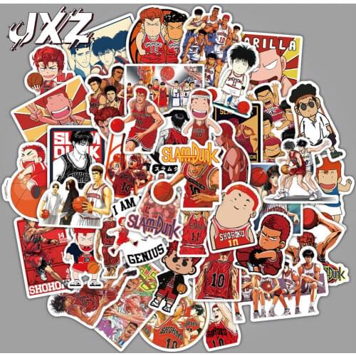 50Pcs/set SLAM DUNK Cartoon Anime Graffiti Stickers DIY TOY Motorcycle Bicycle Skateboard Snowboard Stickers Randomly Sent