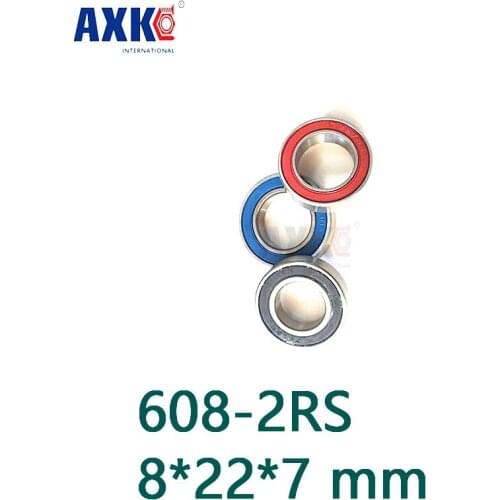 Axk 608 Hybrid Ceramic Bearing 8*22*7 Mm 2 Pcs Bicycle Bottom Brackets & Spares 608-2rs Rear Wheel 608rs Si3n4 Ball Bearings