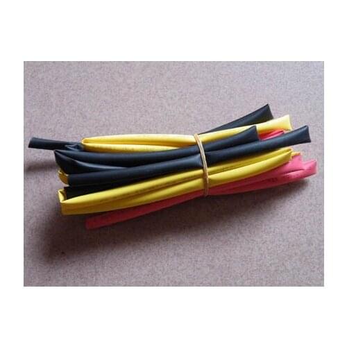 Free Shipping! 10pcs 5mm colored heat shrink tube (red, yellow, black and each one meter)