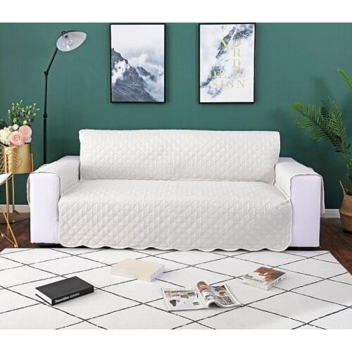 Wave Edge Design Polyester Sofa Cover Washable New Home Office Cat Dog Couch Cover Furniture Protective Cover with Pocket