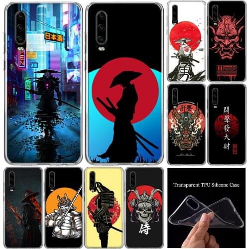 Japan The Samurai Ninja Soft Silicone Phone Case For Huawei P30 P40 P20 P10 Mate 10 20 30 Lite Plus Pro P Smart Z + Coque Cover