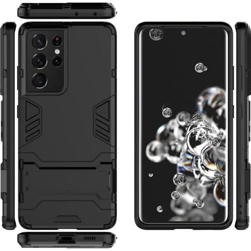 Kickstand Phone Case For Samsung Galaxy S21 Ultra Shockproof Armor TPU + PC Cover for Samsung GalaxyS21 Galaxy S21 Plus S21Ultra
