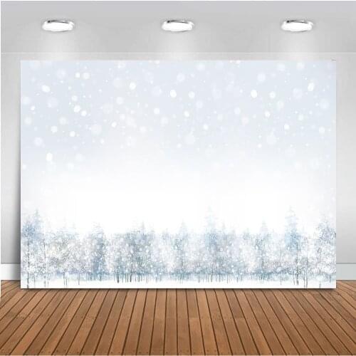 White Snow backdrop for photography Pine White forest Background for photo studio Glitter photo shoot Christmas Wonderland Prop