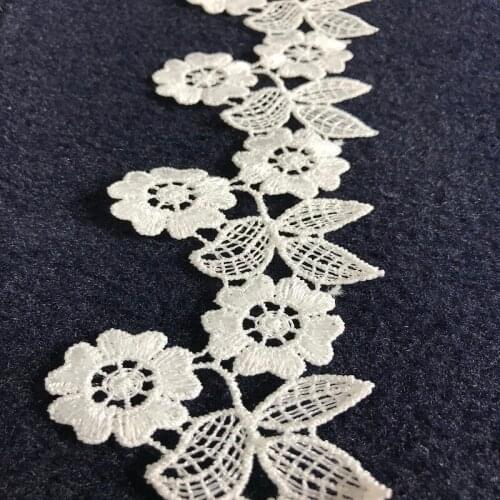 Hot selling Water soluble embroidery lace necklace clothing materials Flower lace accessories 5.5 cm