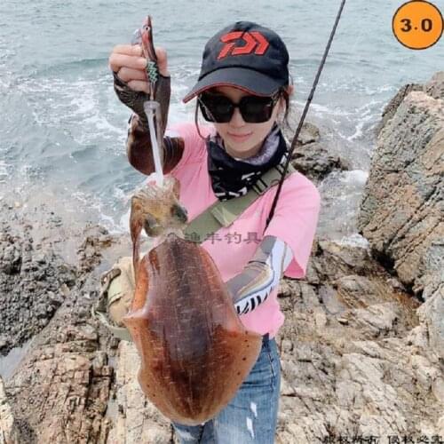 Taiwan Mojiang II from Luminous Wood Shrimp Cuttlefish Hook Luya Simulation Fake Bait Sea Fishing Soft Squid Silk Hook EGI