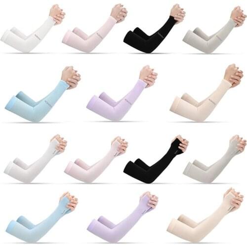Unisex Sports Arm Compression Sleeve Basketball Cycling Arm Warmer Ice Silk Running UV Protection Volleyball Sunscreen Cuff