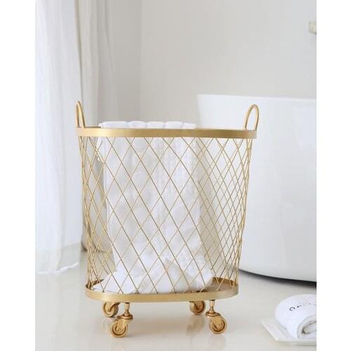 Nordic wrought iron toy clothing storage basket bathroom hamper laundry basket laundry basket household basket
