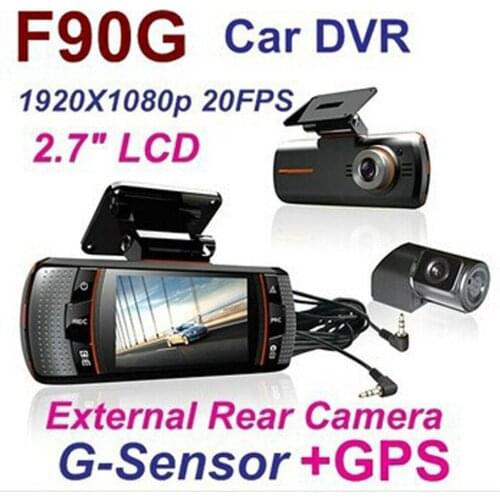 Best Car DVR Camera 2.7" Dash Cam DVR Camera Dual lens Camera Full HD 1080P with Night vision 170 degree lens