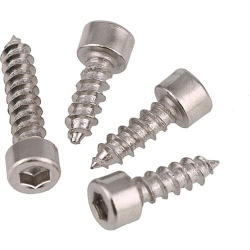 M2/M2.6/M3/M3.5/M4/M6 Socket Head Hexagon Self-Tapping Screw Carbon Steel Hexagon Socket Wood Screw Bolts Grade 8.8