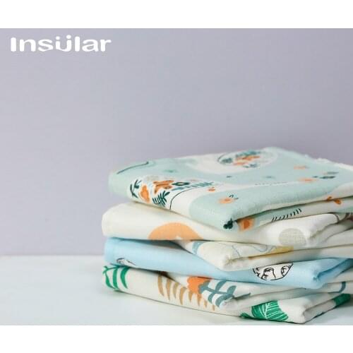 Insular Cotton Gauze Towel Baby Saliva Towel Baby Face Washing Small Square Towel Newborn Baby Products Baby Washcloth