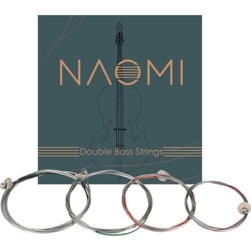 NAOMI Double Bass ContraBass Strings Replacement Parts Steel String Set for 4/4 Upright Double Bass