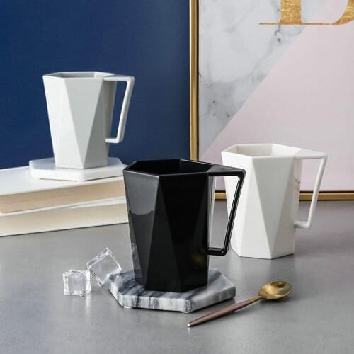 Creative Cup Novelty Geometric Wash Cup Personality Milk Juice Lemon Mug Coffee Tea Reusable Plastic Multifunction Cup Cheap