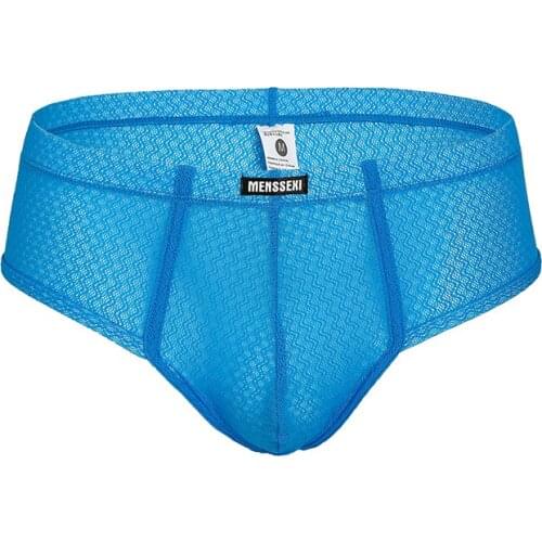 New Arrival Mens Low Waist Mesh Boxer Sexy Bulge Comfy Shorts Underpants Underwear Sexy Breathable Mens Panties Male Mesh Slips