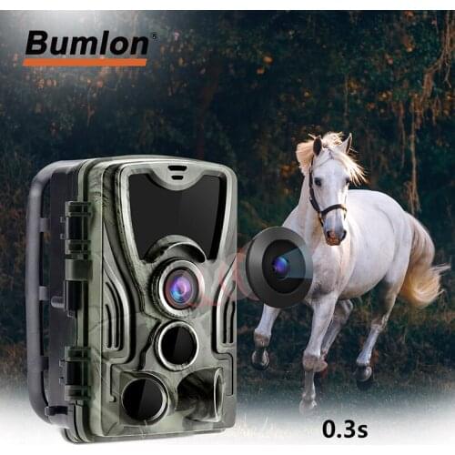 Bumlon HC801A Hunting Trail Camera Night Version 16MP HD 1080P Cameras Night Version IP65 Waterproof Wild Life Camera RL17-0004