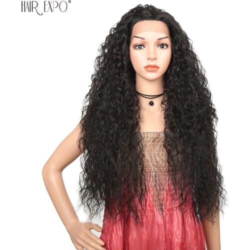 28" Synthetic headgear long kinky curly hair full headgear fashion for women Hair expo city